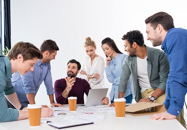 team testing landing pages